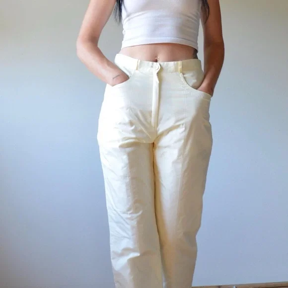 Vintage cream insulated trousers - Picture 3 of 5